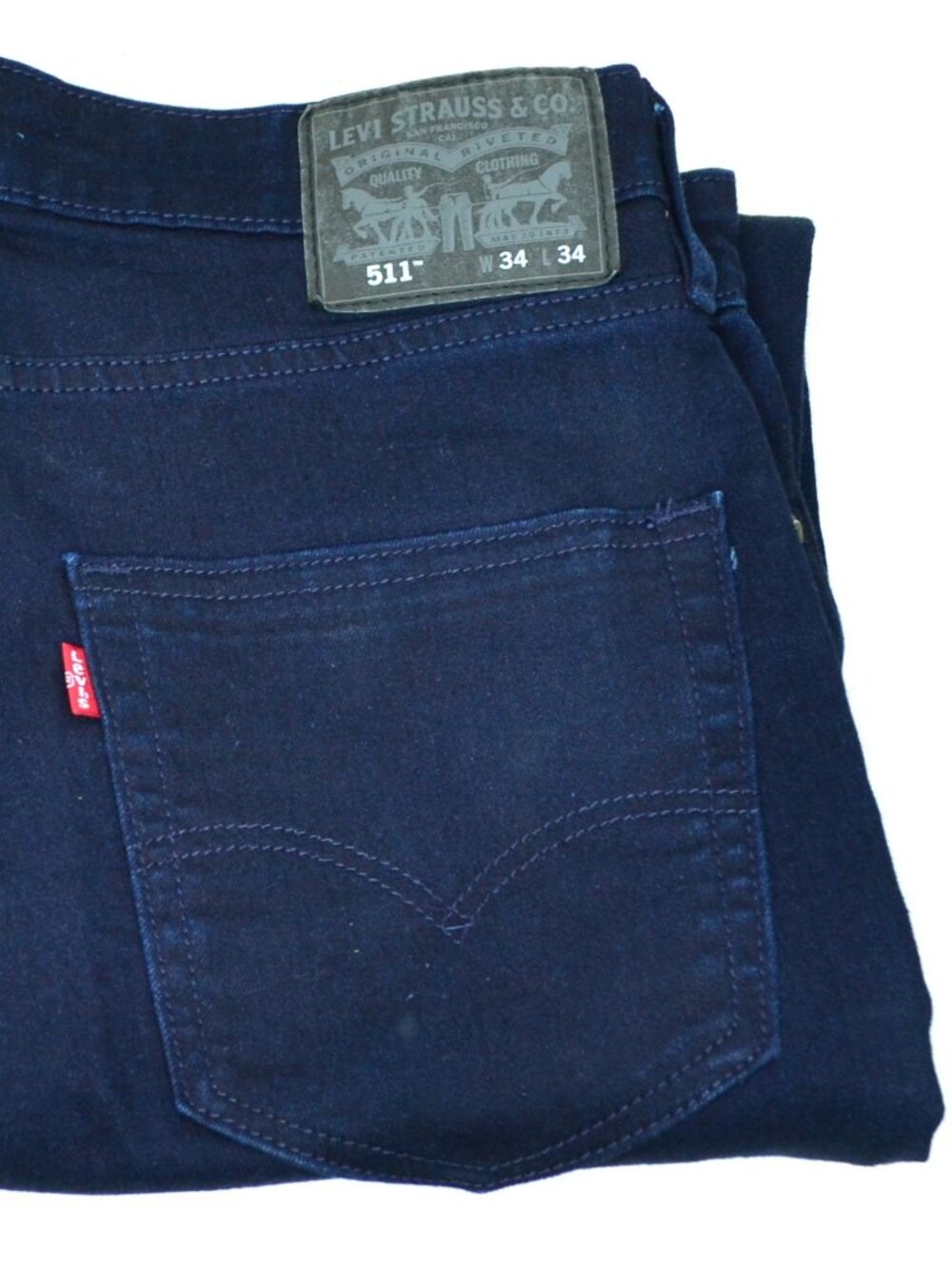 Levi's 511 Men's Size W34 L34 Blue Loose Straight Fit Dark Wash Jeans